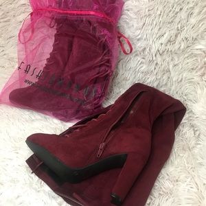 Fashion Nova tie up, thigh high boots